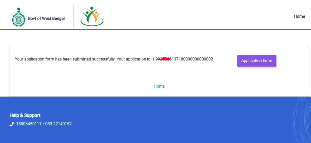 Banglar Yuva Sathi Apply Online Submitted